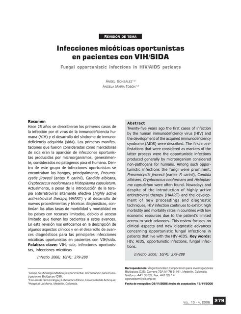 Infecciones Micóticas Oportunistas VIH