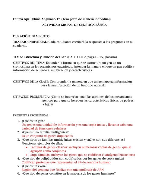 Actividad Problémica 3 contestada - Génetica básica