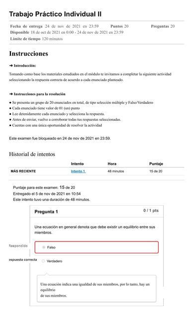 Trabajo Práctico Individual II MATEMATICAS I | Alexsia Castelli | uDocz