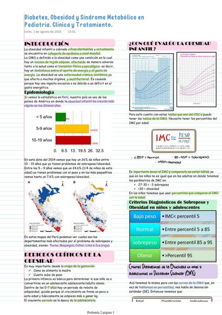 Diabetes Obesidad y Síndrome Metabólico en Pediatría Clínica y Tratamiento