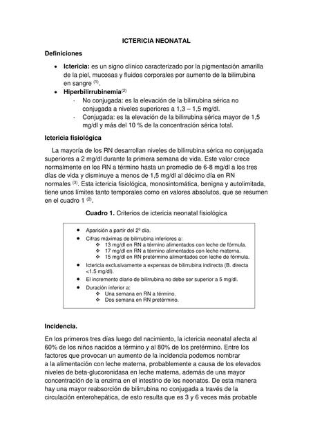 Ictericia Neonatal 