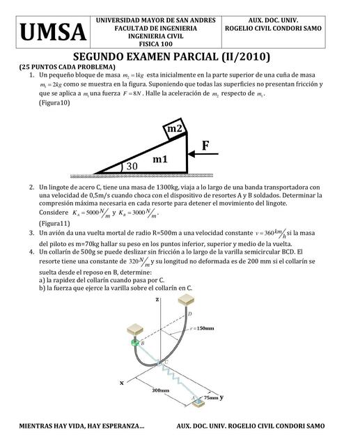 SEGUNDO PARCIAL FISICA PARA INGENIERIA