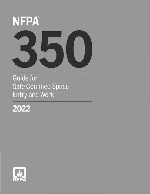 NFPA 350 Guide Safe Confined Space