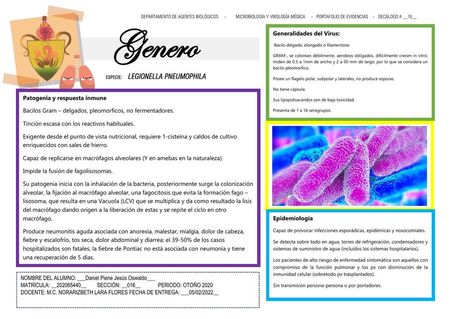 Legionella Pneumophilia 