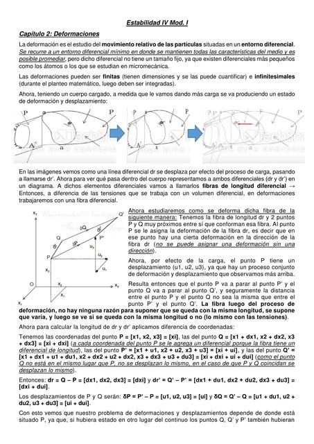 Estabilidad IV (Elasticidad) - Capitulo 2 (Deformaciones)