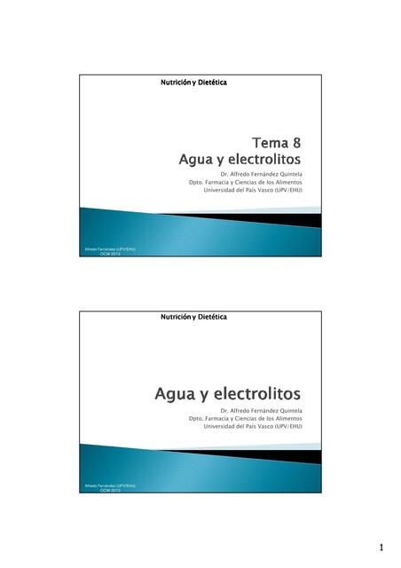 Agua y electrolitos