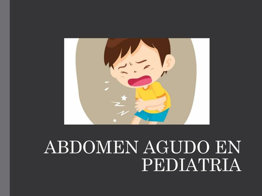 Abdomen agudo en pediatría