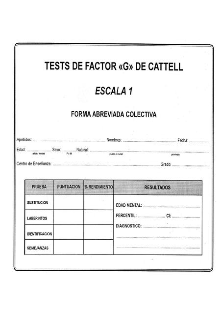 Protocolo cattel