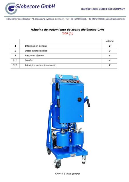 Purificador de aceite 600 l/h