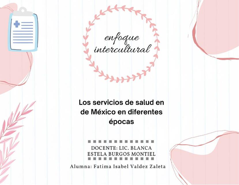 Servicios de Salud de México en Diferentes Épocas