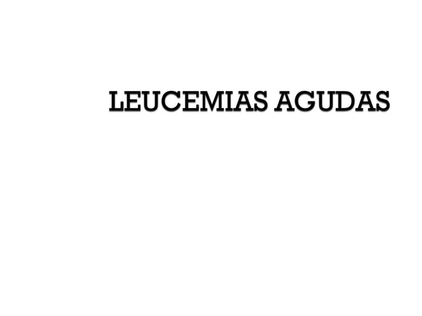 LEUCEMIAS AGUDAS