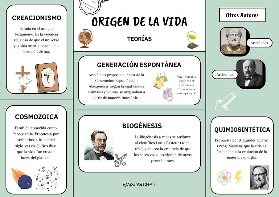 Teorías Del Origen De La Vida Apuntesdeari Udocz