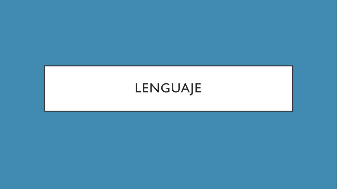 Lenguaje 