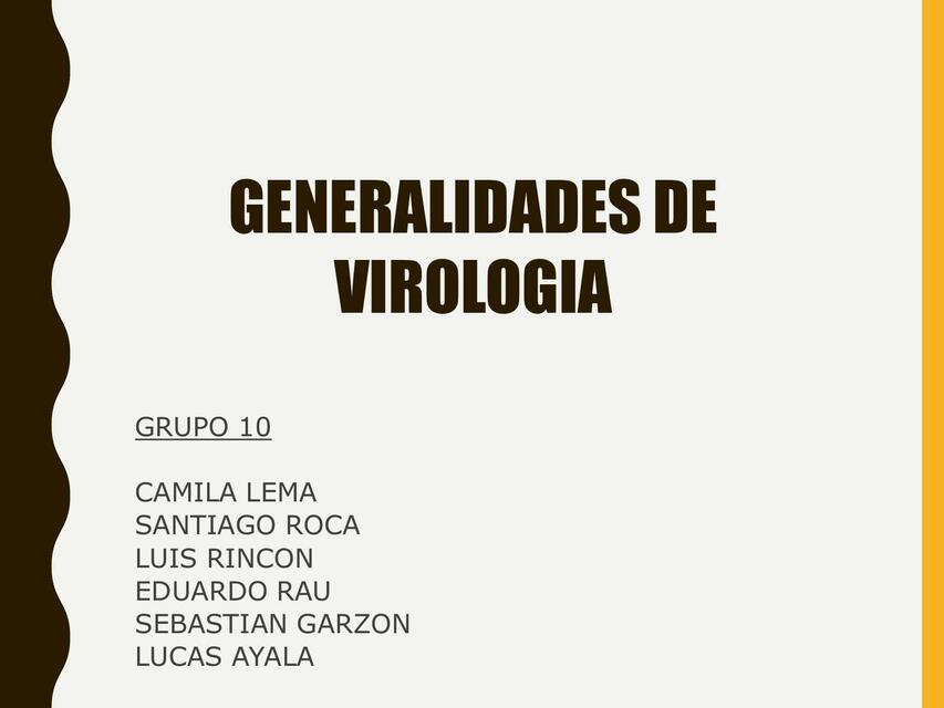 Generalidades de virología