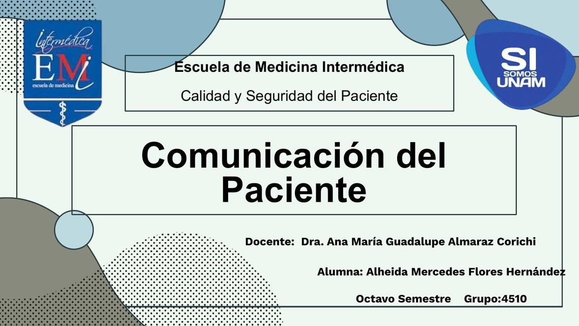 Tema 6.3: Comunicación del Paciente