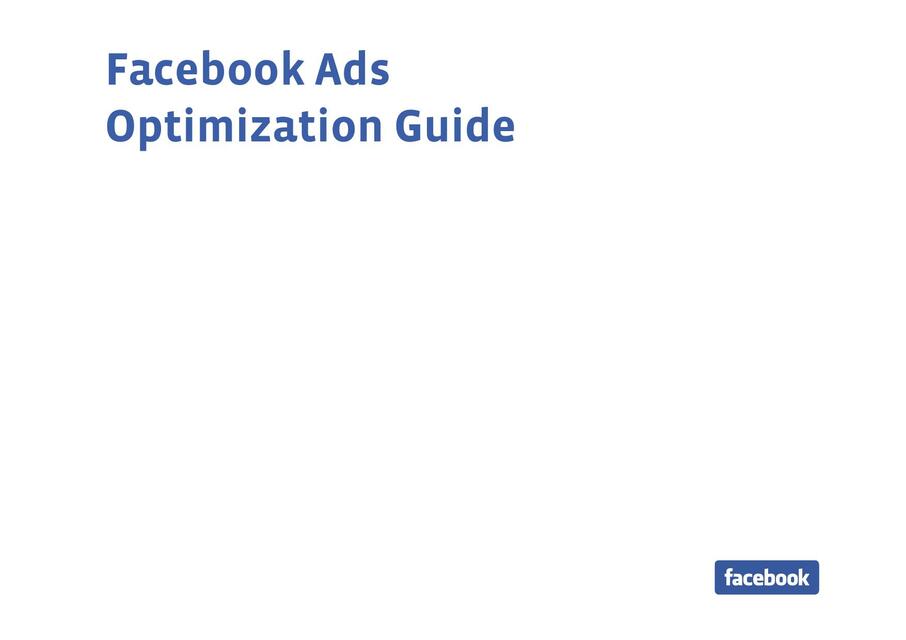 Facebook Ads Optimization Guide