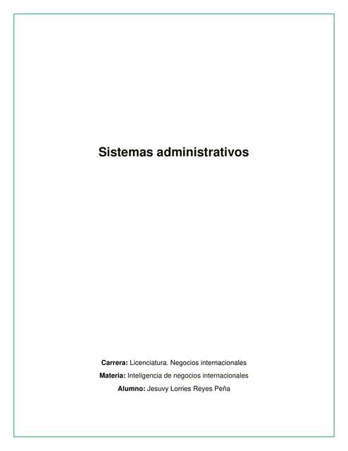 Sistemas administrativos