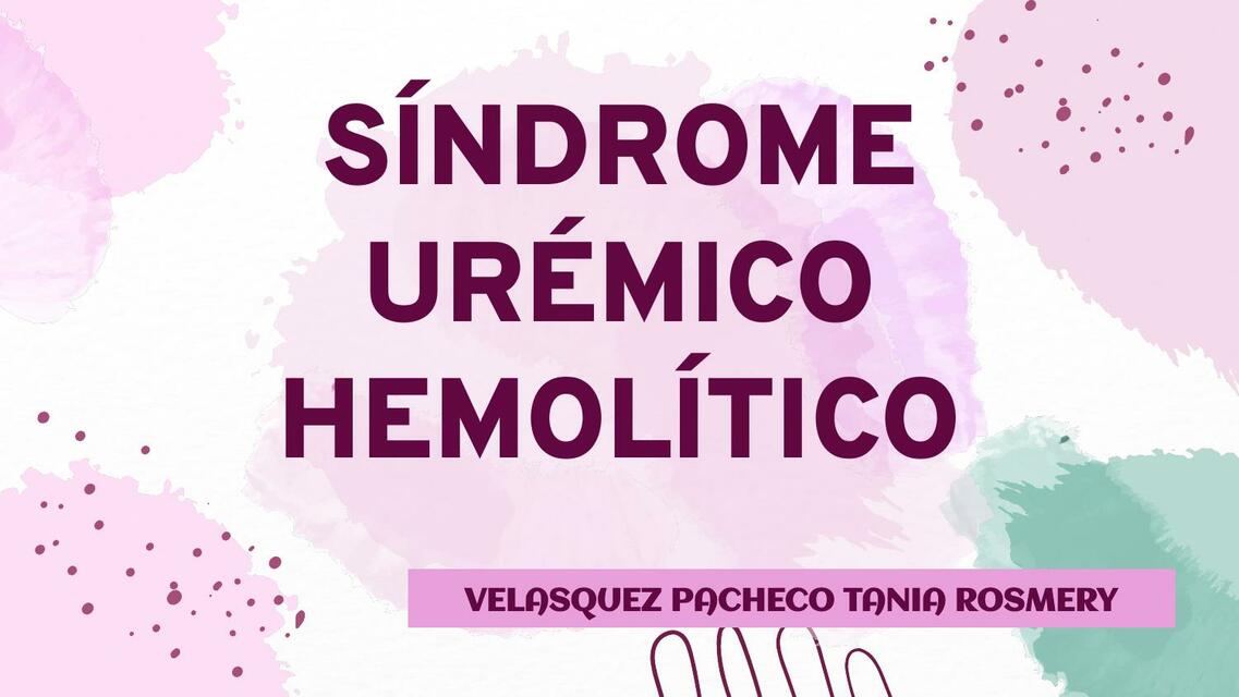 Síndrome urémico hemolítico