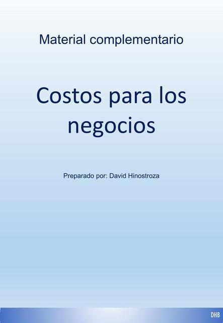 NOTAS COSTOS PARA LOS NEGOCIOS