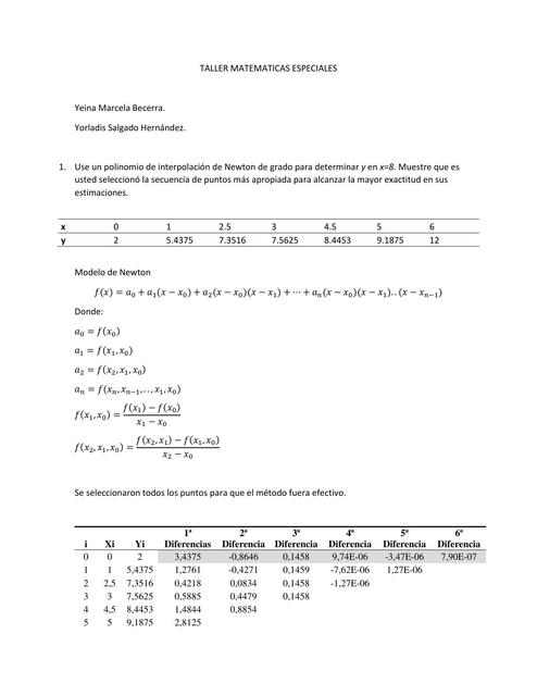 Matemáticas especiales 