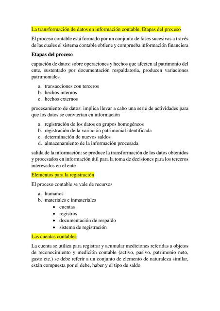 Unidad Tres- Transformación de Datos en Información Contable