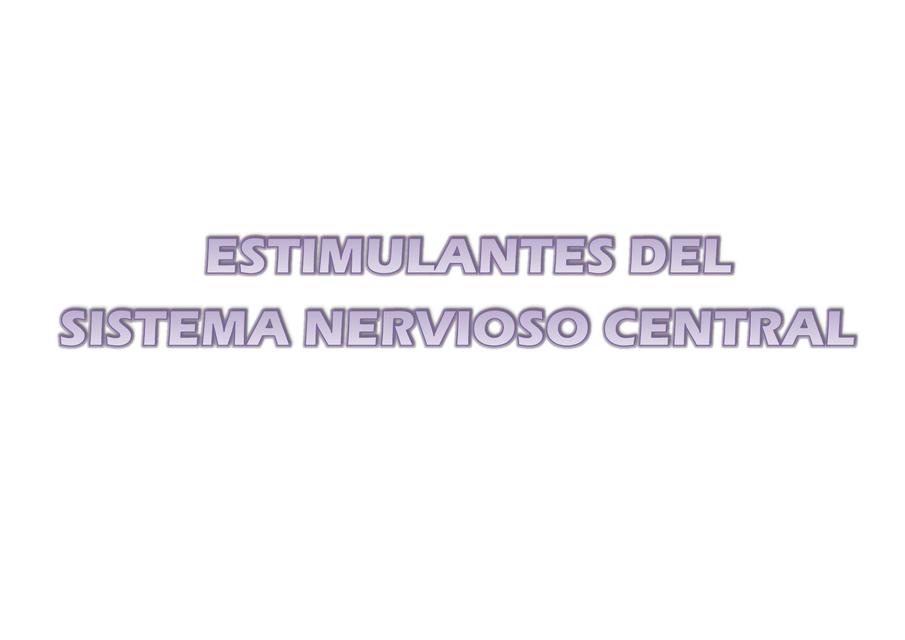 Estimulantes del SNC