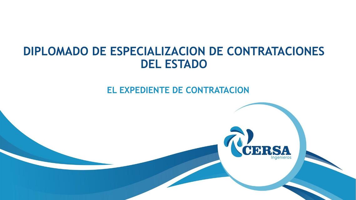  Expediente  de Contratación