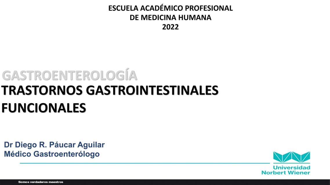 Trastornos Gastrointestinales Funcionales 