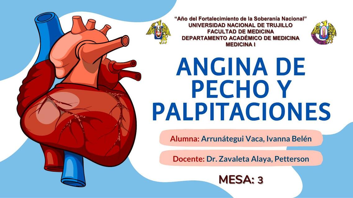 ANGINA DE PECHO Y PALPITACIONES