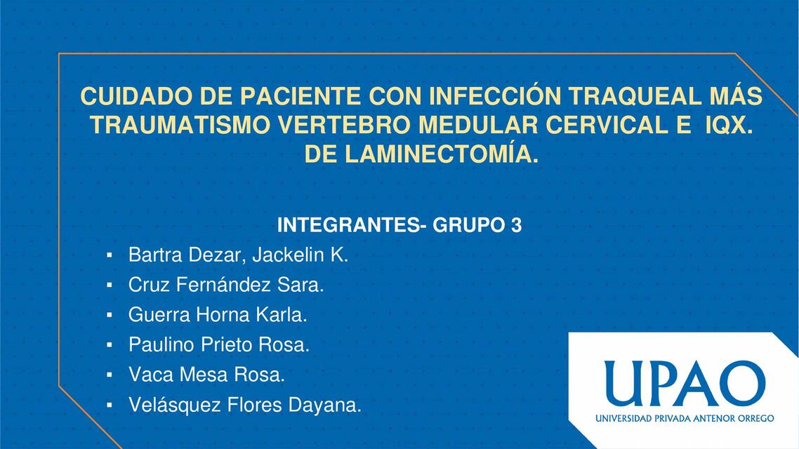 Cuidados pacientes infección traqueal