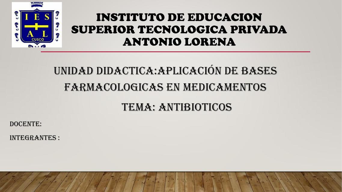 DIAPOSITIVAS ANTIBIOTICOS