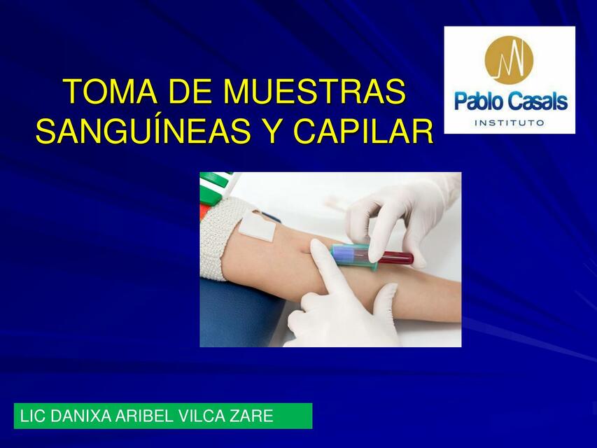 Muestras de sangre sanguínea y capilar