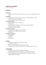 Historia 4 (Arq) UPC - Arquitectura moderna - Resumen Parcial Curso (De Col, Franco)
