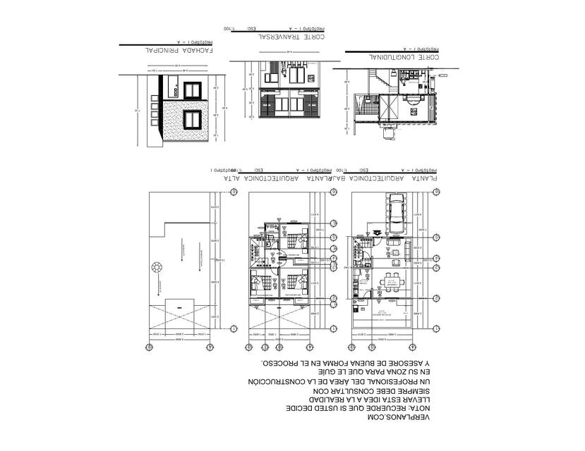 Plano Casa Planta  6x6 