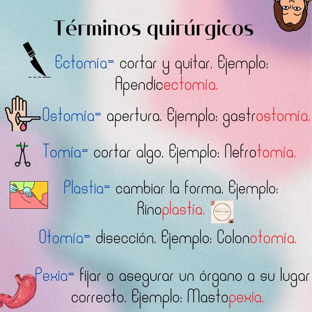 Términos quirúgicos