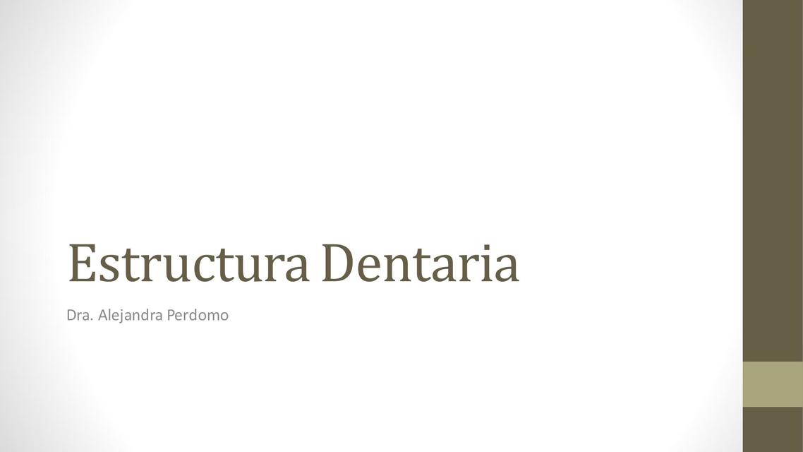 Estructura dentaria