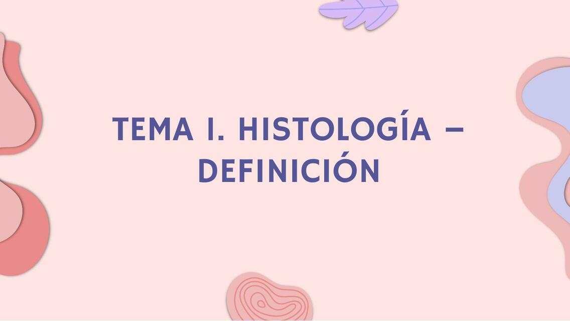  HISTOLOGÍA