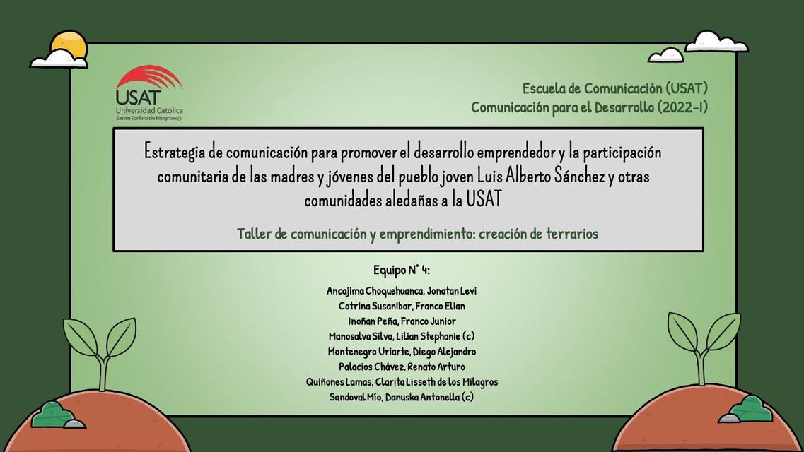 Estrategia de comunicación para promover el desarrollo emprendedor y la participación comunitaria 