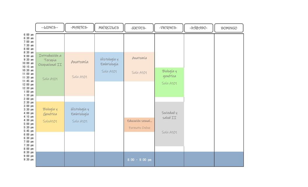 Horario