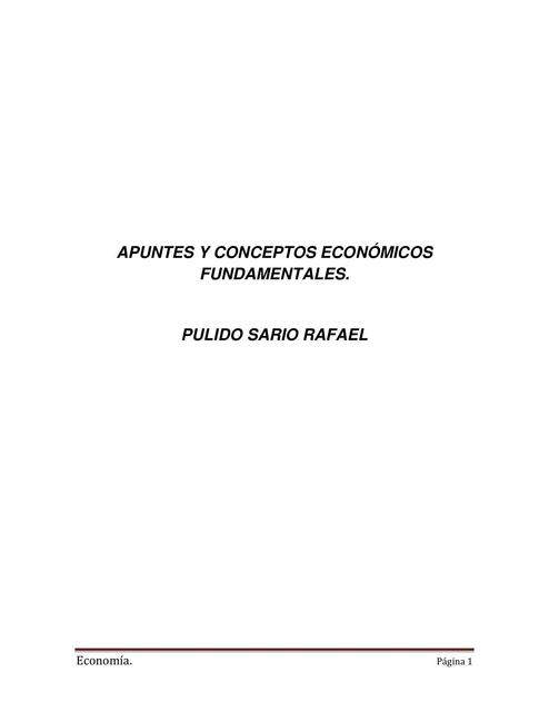 APUNTES Y CONCEPTOS FUNDAMENTALES DE LA ECONOMÍA 