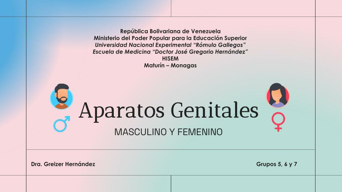 Aparato genital masculino y femenino