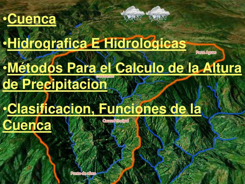 Cuencas Hidrográfica e Hidrológicas