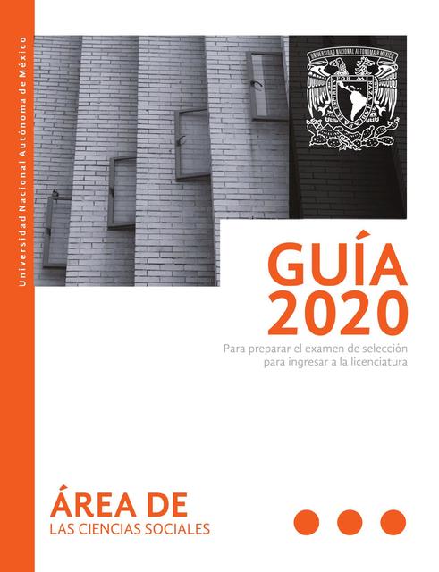 GUIA AREA 3 CIENCIAS SOCIALES 2020 UNAM