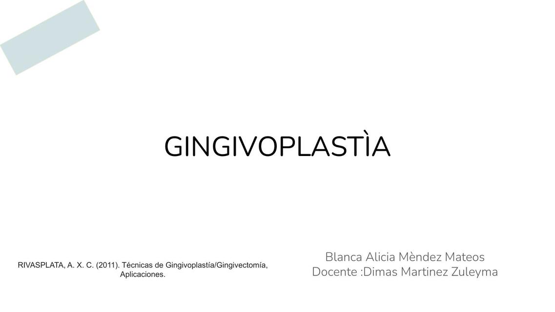 GINGIVOPLASTIA