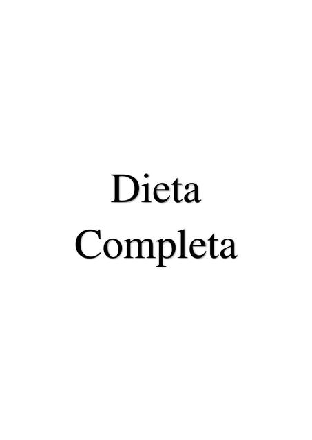 Dieta completa