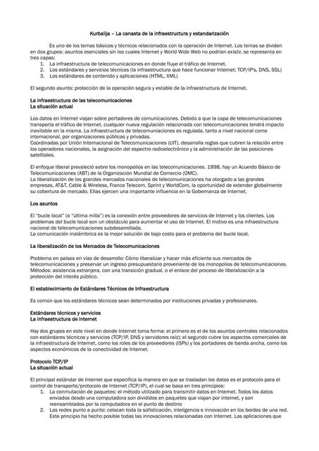 La canasta de la infraestructura y estandarización | Todo de ...