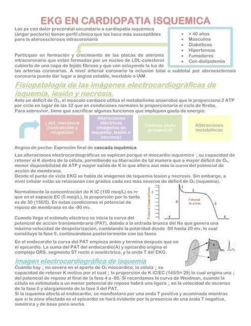 Electrocardiograma en cardiopatía isquémica