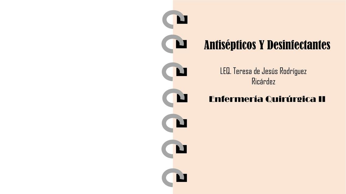 Asépticos y Desinfectantes