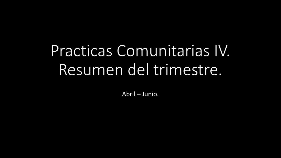 Practicas Comunitarias IV