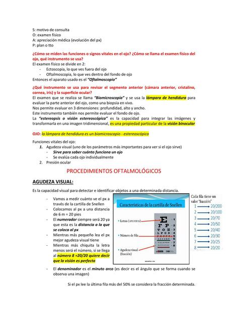 PROCEDIMIENTOS OFTALMOLOGICOS